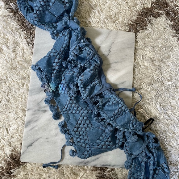 Revolve Tularosa Addie Tassle Off the Shoulder Crop Top - Picture 3 of 3